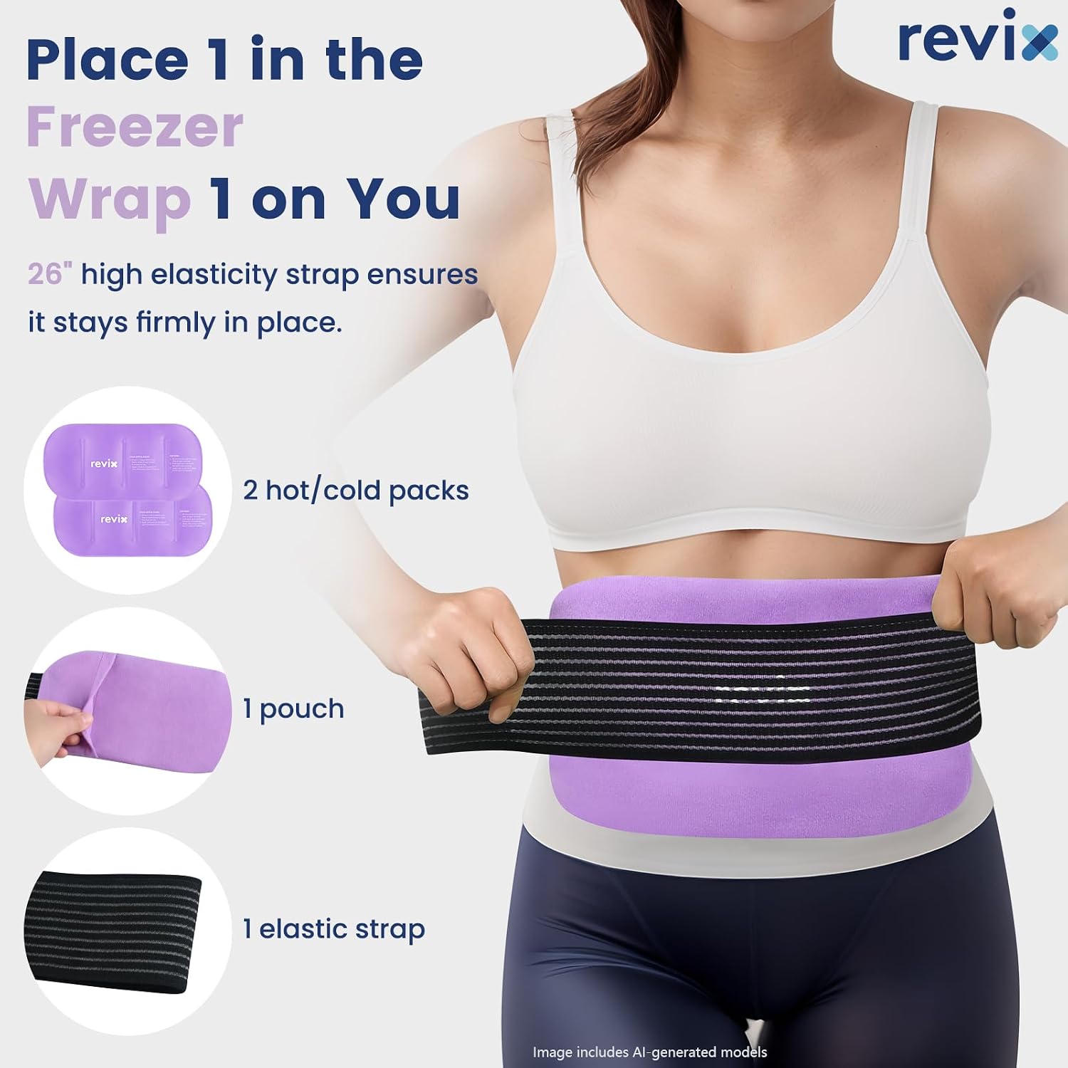 Detalle 2 de REVIX Reusable Gel Ice Packs 12" x 6