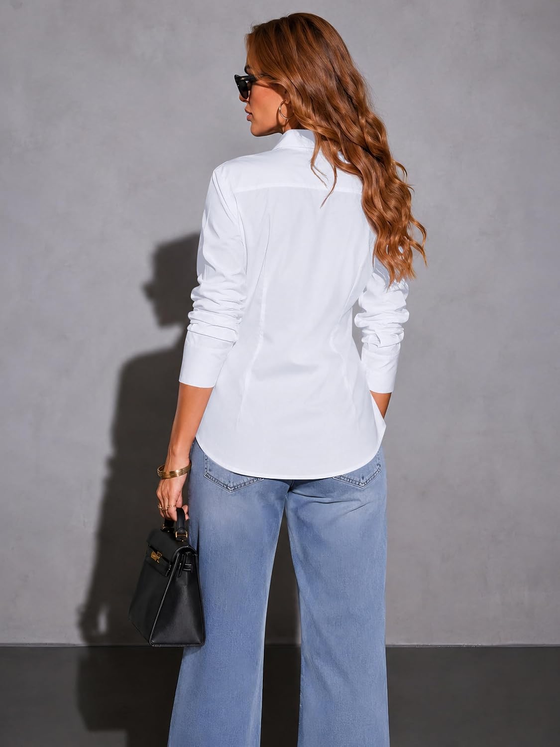 Thumbnail 2 de BBIBBI Women's Stretch Button-Down Work Shirt, XS–6XL, Regular, Petite & Tall
