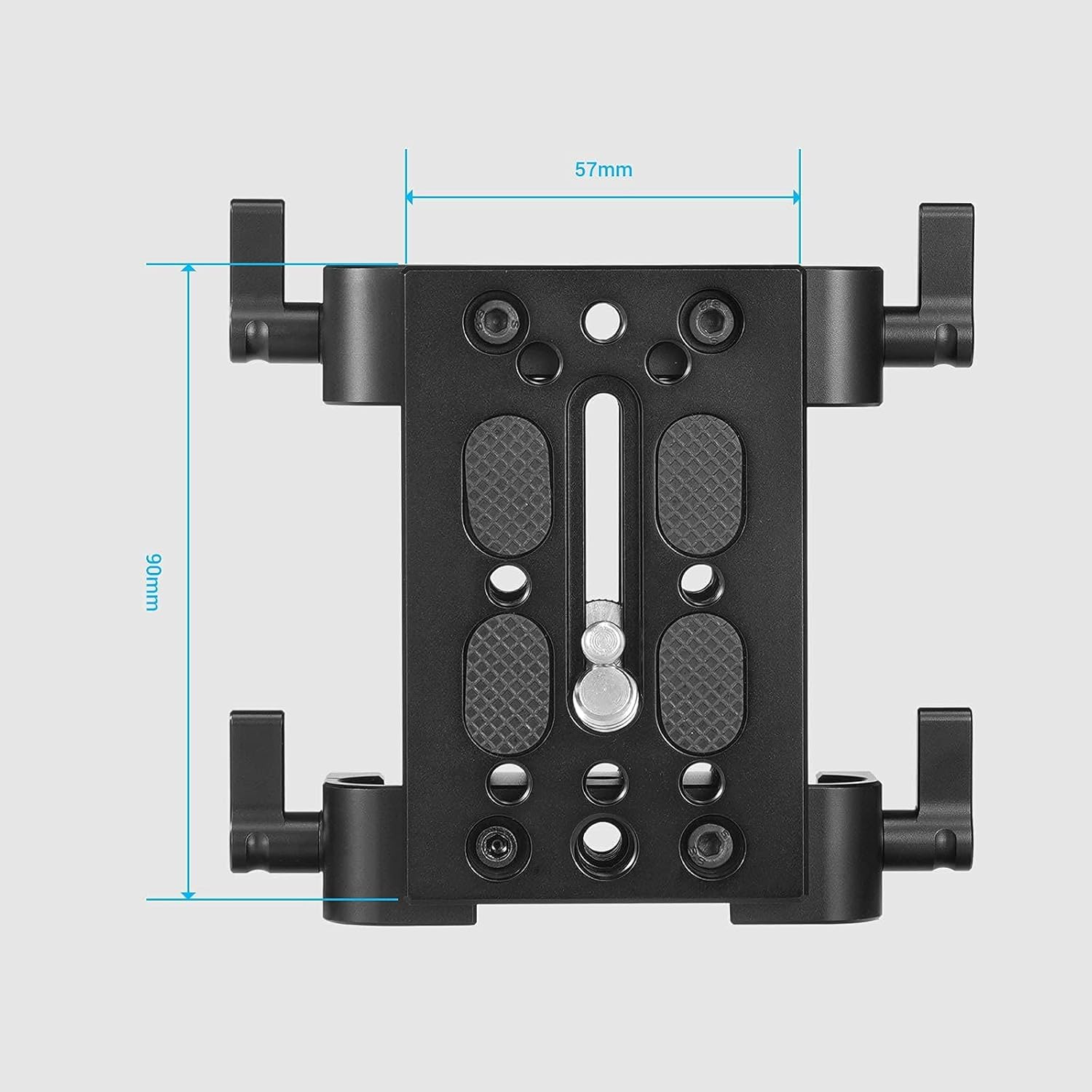 Thumbnail 2 de SMALLRIG Base Plate de trépied avec pince rail 15 mm (15mm Rail Clamp) – montage caméra 1/4" ou 3/8
