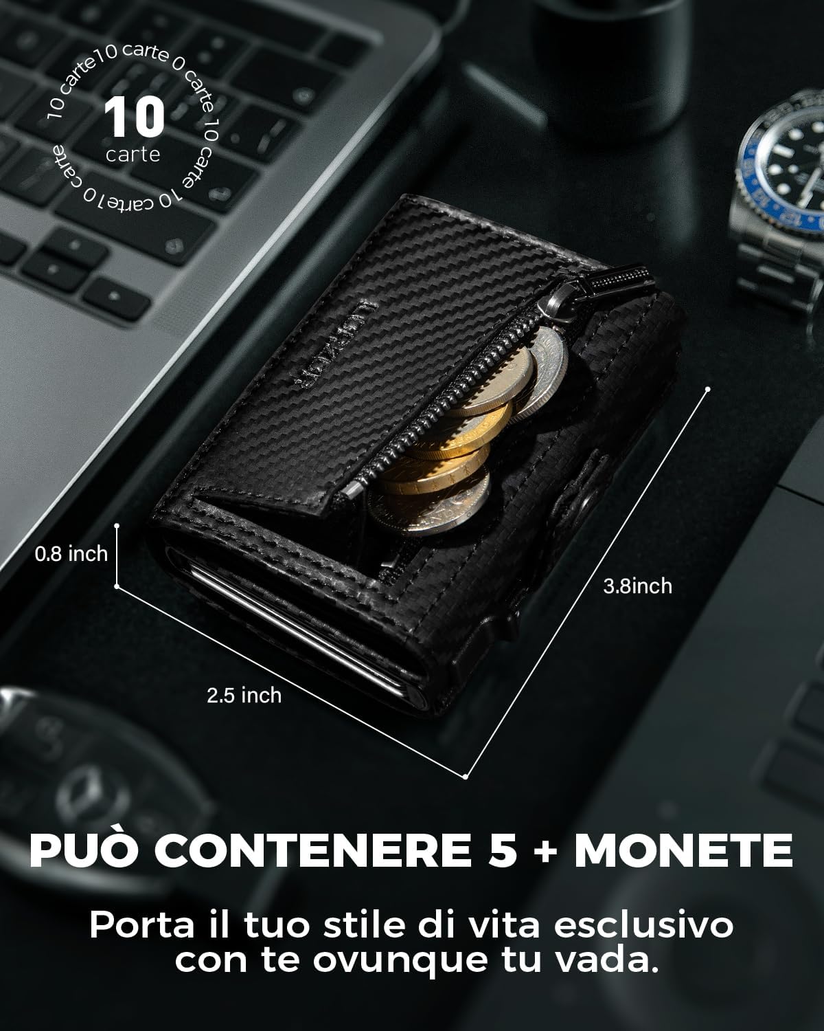 Detalle 2 de LORZOR Portafoglio Airtag slim 9,6