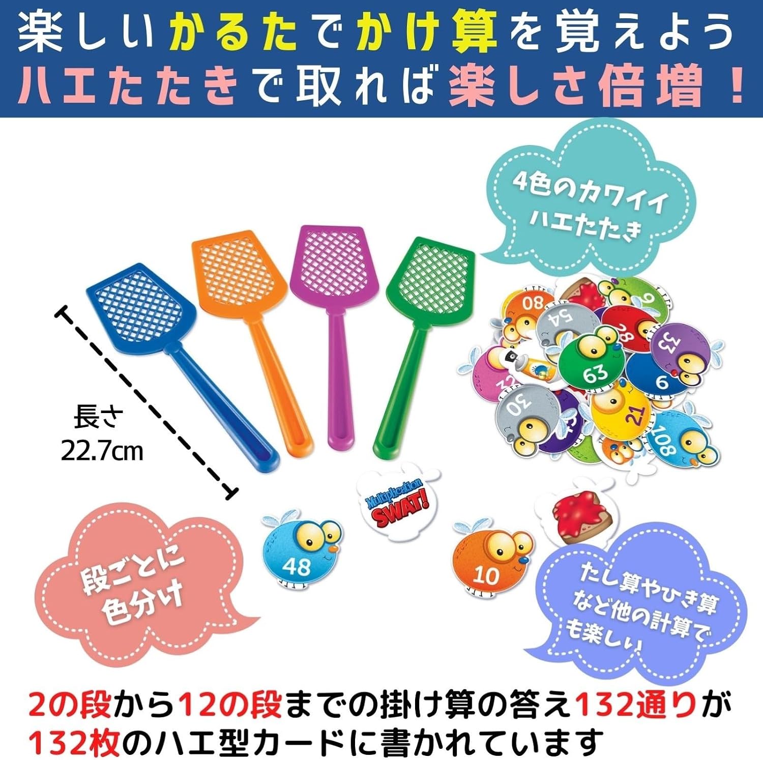 Detalle de ラーニングリソーシズ LER3057 算数ゲーム かけ算かるた、12の段まで対応