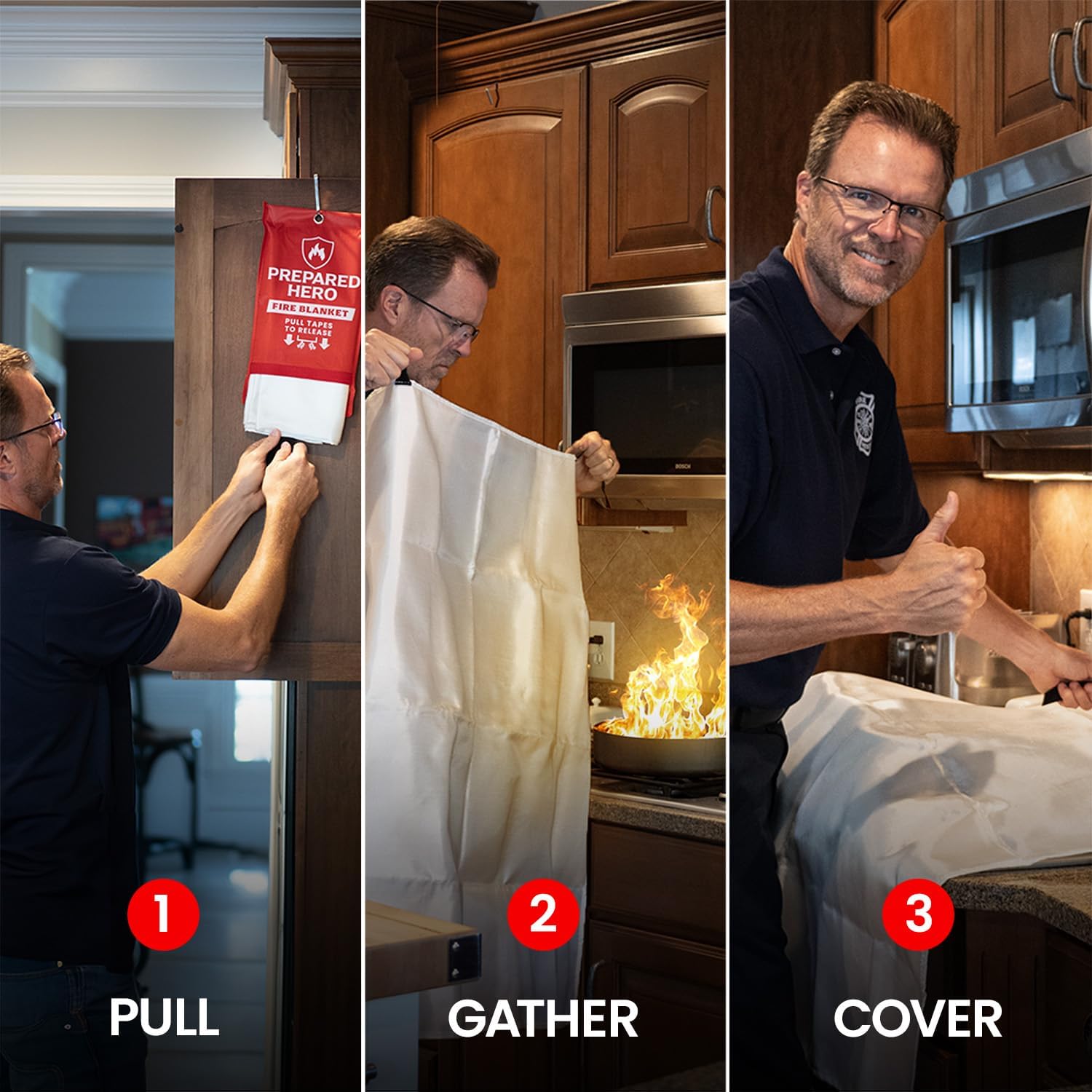 Thumbnail 4 de Prepared Hero Emergency Fire Blanket 40” x 40”