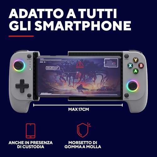 Detalle de GXTrust Mylox Controller per Telefono Bluetooth – Gamepad Wireless Grigio