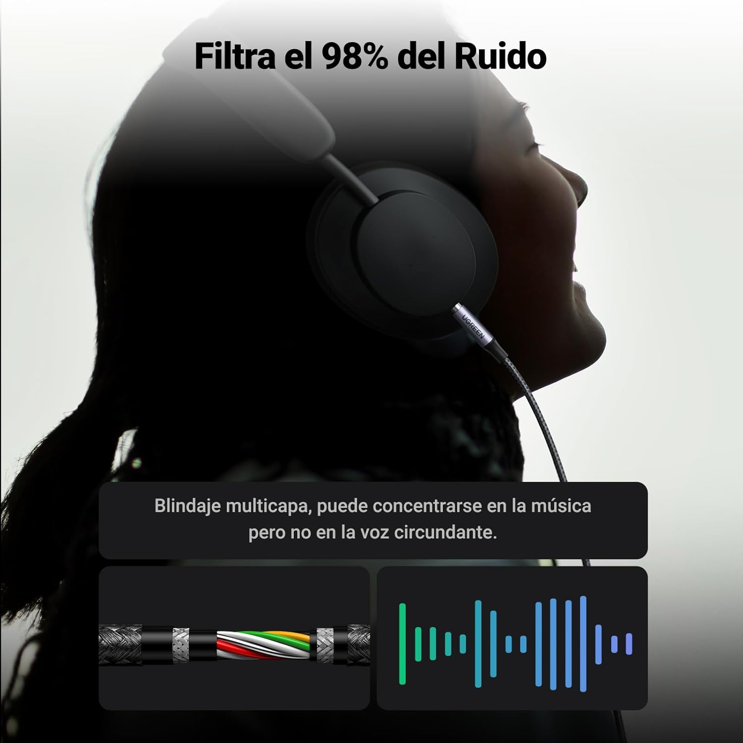 Thumbnail 4 de UGREEN Cable Auxiliar MFi Lightning a Jack 3.5