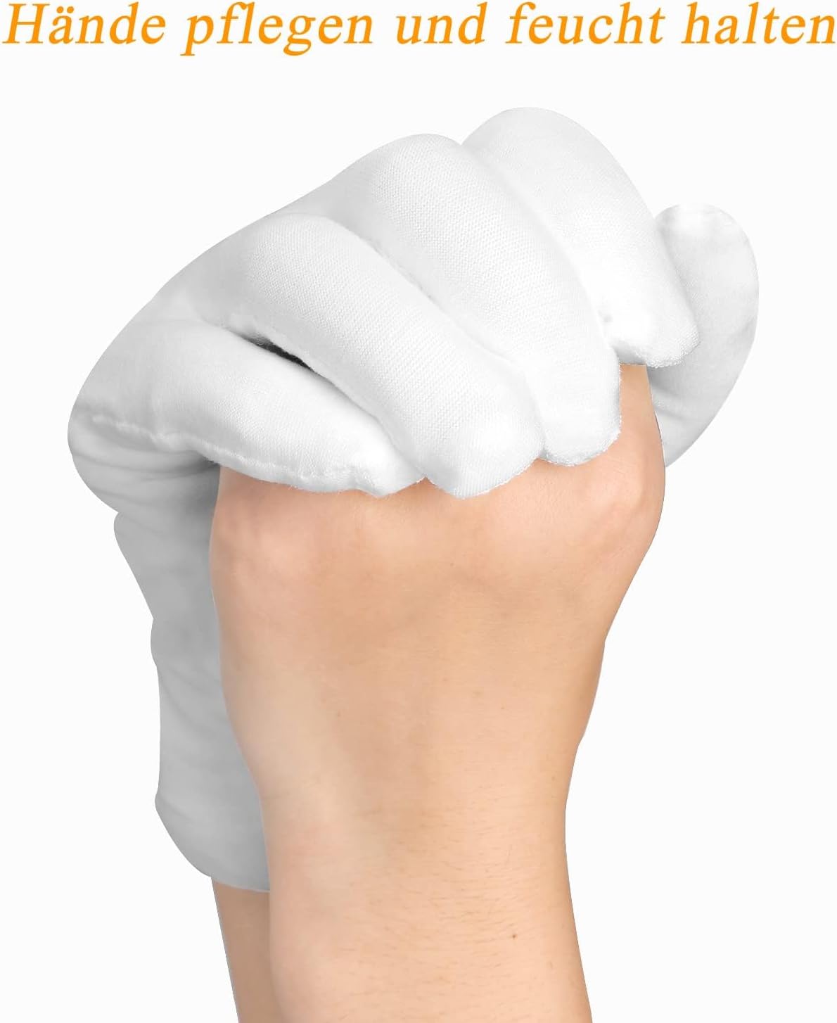 Thumbnail 2 de 10Paare Baumwollhandschuhe gegen Ekzem – weiße, waschbare Baumwoll-Ekzem-Handschuhe für trockene Hände