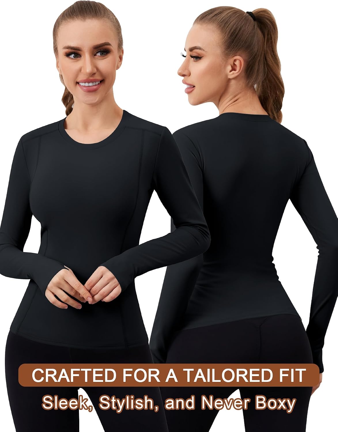 Detalle 2 de IECCP Damen Thermo Langarm Laufsportshirt