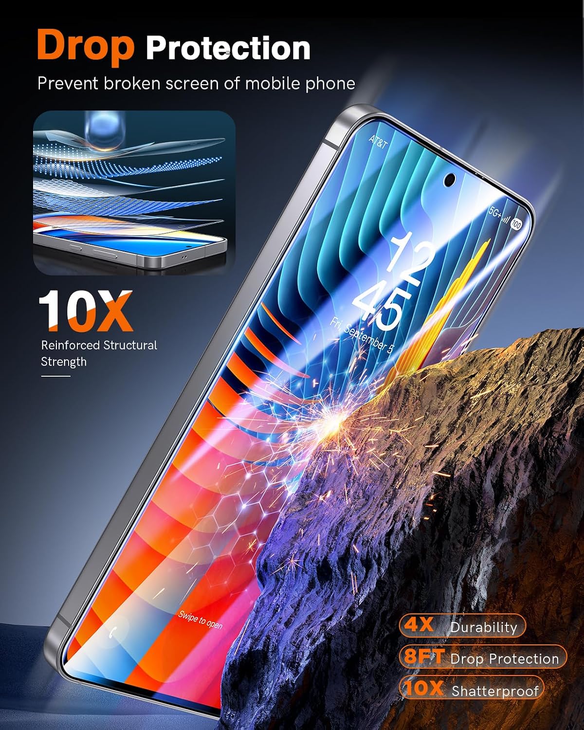 Detalle de LK Samsung Galaxy S26 FE Tempered Glass Screen Protector, 2-Pack