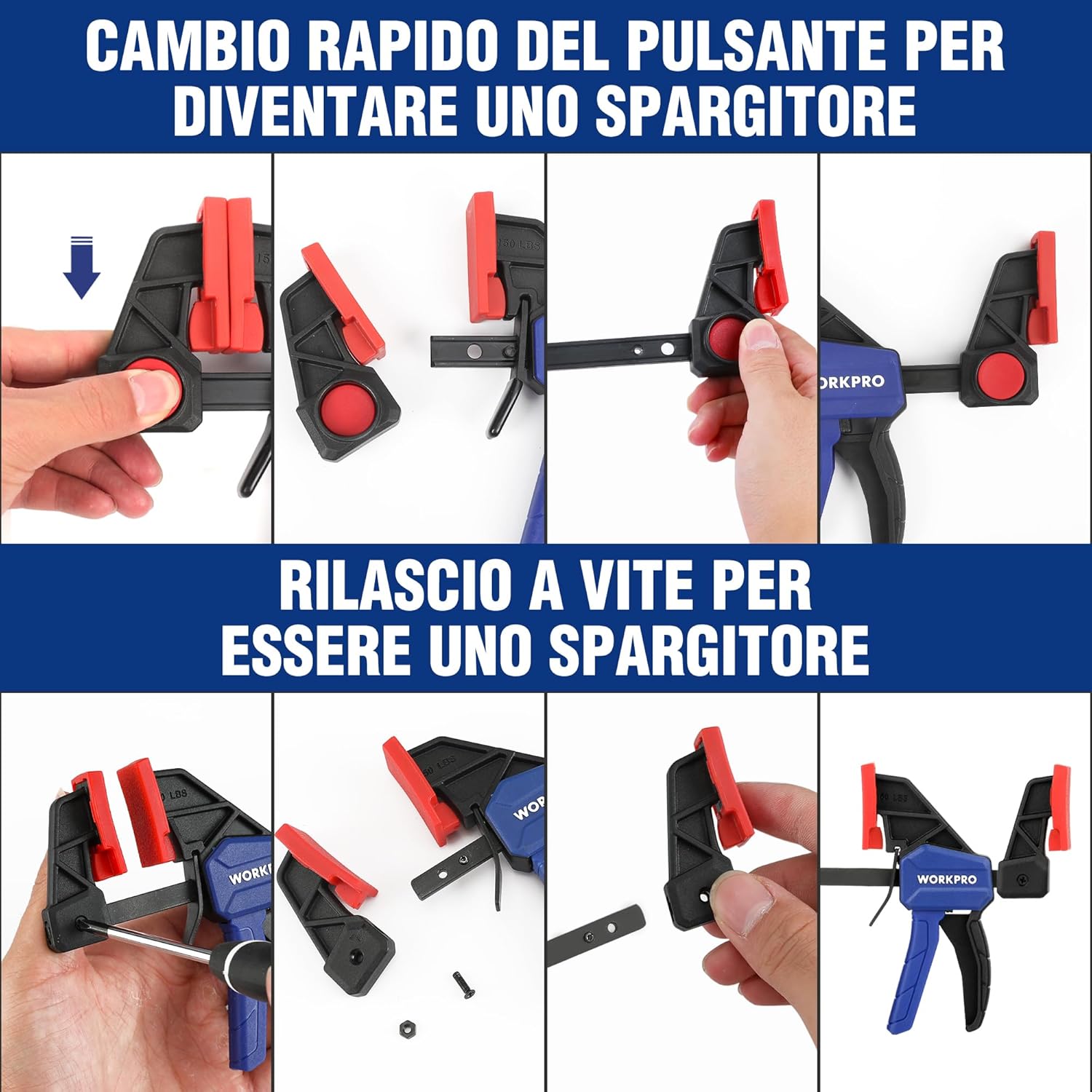 Detalle 2 de WORKPRO Mini Morsetti 120/150 mm 🛠