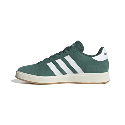 adidas Hombre Grand Court Base 00S Shoes – Collegiate Green/Cloud White/Gum (40 EU)