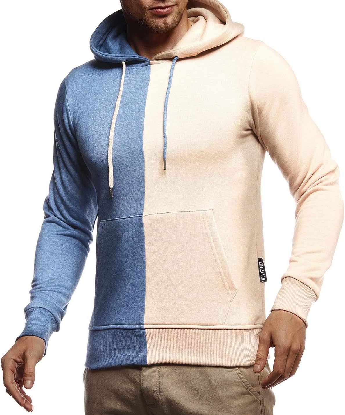 Detalle de Leif Nelson LN8337 : pull à capuche pour homme à coupe ajustée