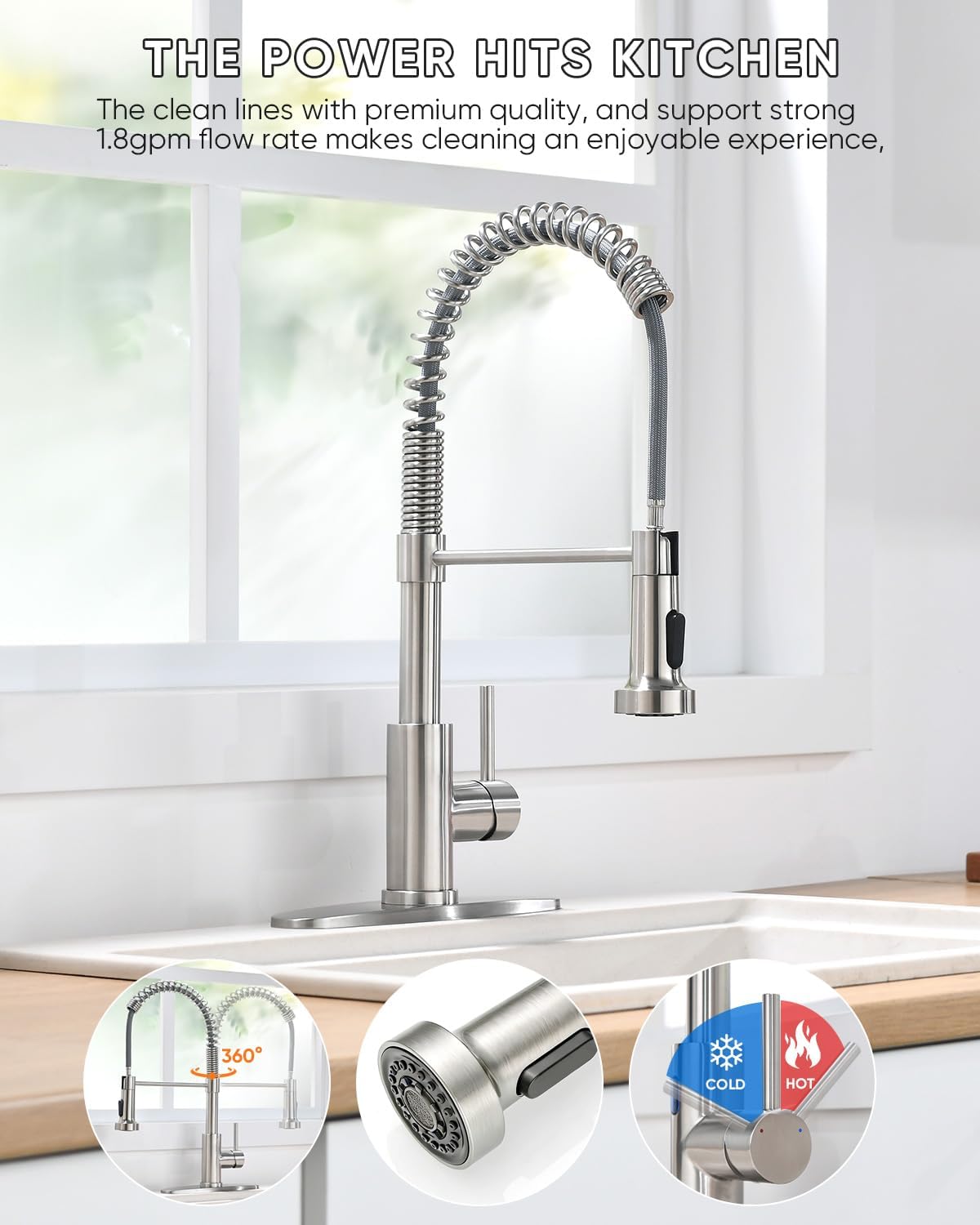 Detalle 2 de OWOFAN Kitchen Faucet 18.5
