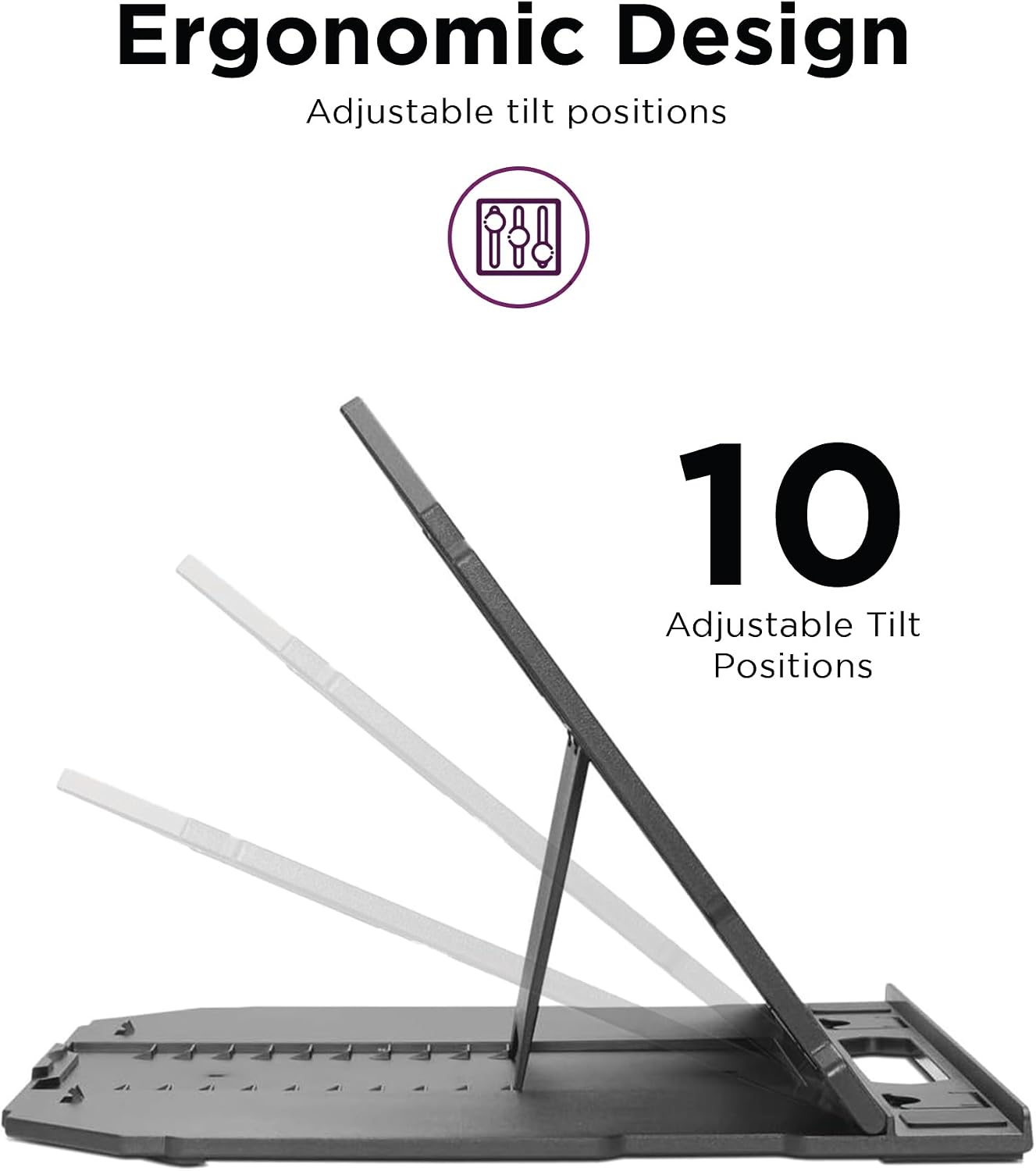 Detalle 2 de Lenovo 2-in-1 Laptop Stand (GXF0X02619) with 10-level height adjustment