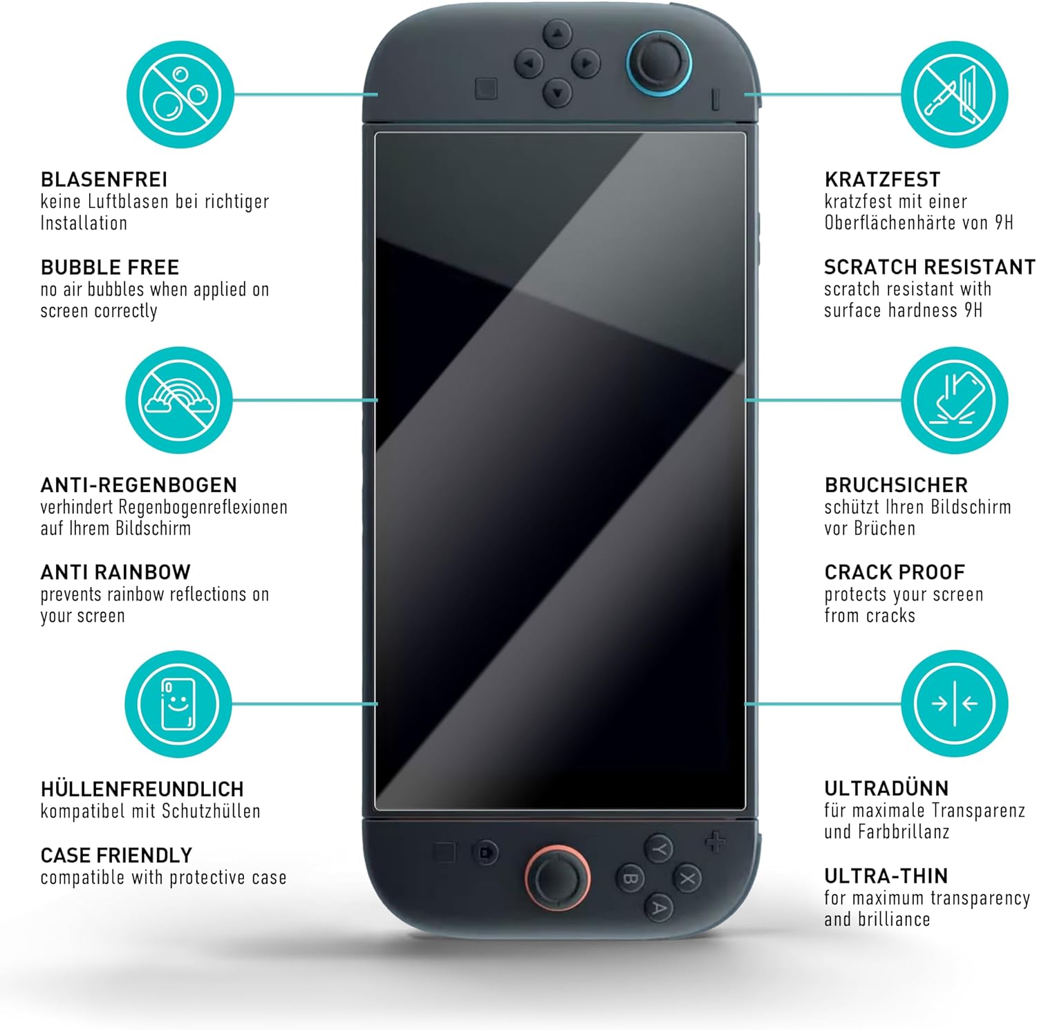 Thumbnail 5 de SmarTect Tempered Glass Screen Protector for Nintendo Switch 2, 2-Pack, 9H