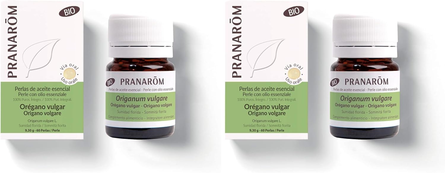 Detalle de PRANAROM Perlas Orégano AEQT 60 minicápsulas
