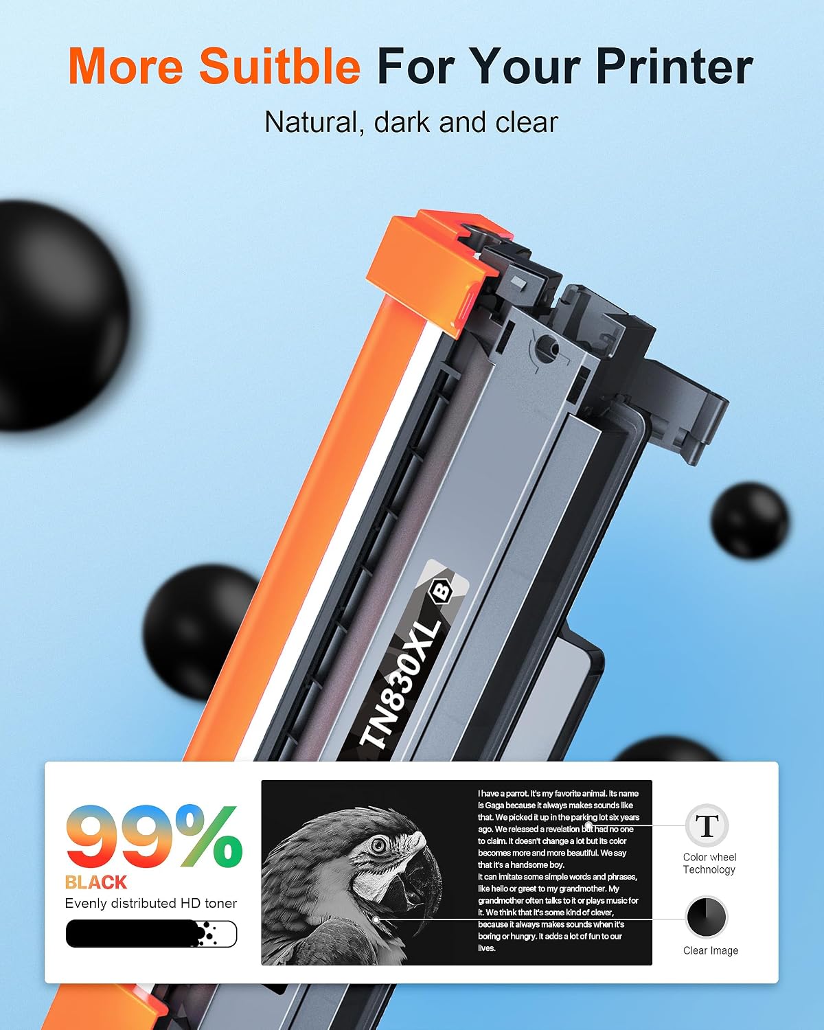 Detalle 2 de E-Z Ink Pro TN830XL TN830 Compatible Toner Cartridges, 4-Pack