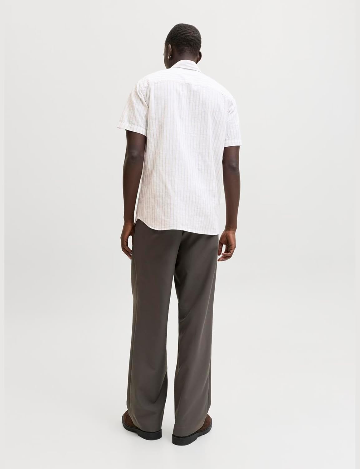 Detalle de Jack & Jones Jprblusummer Lin. Bl. Shield SS Shirt SN Uomo – Camicia a righe premium