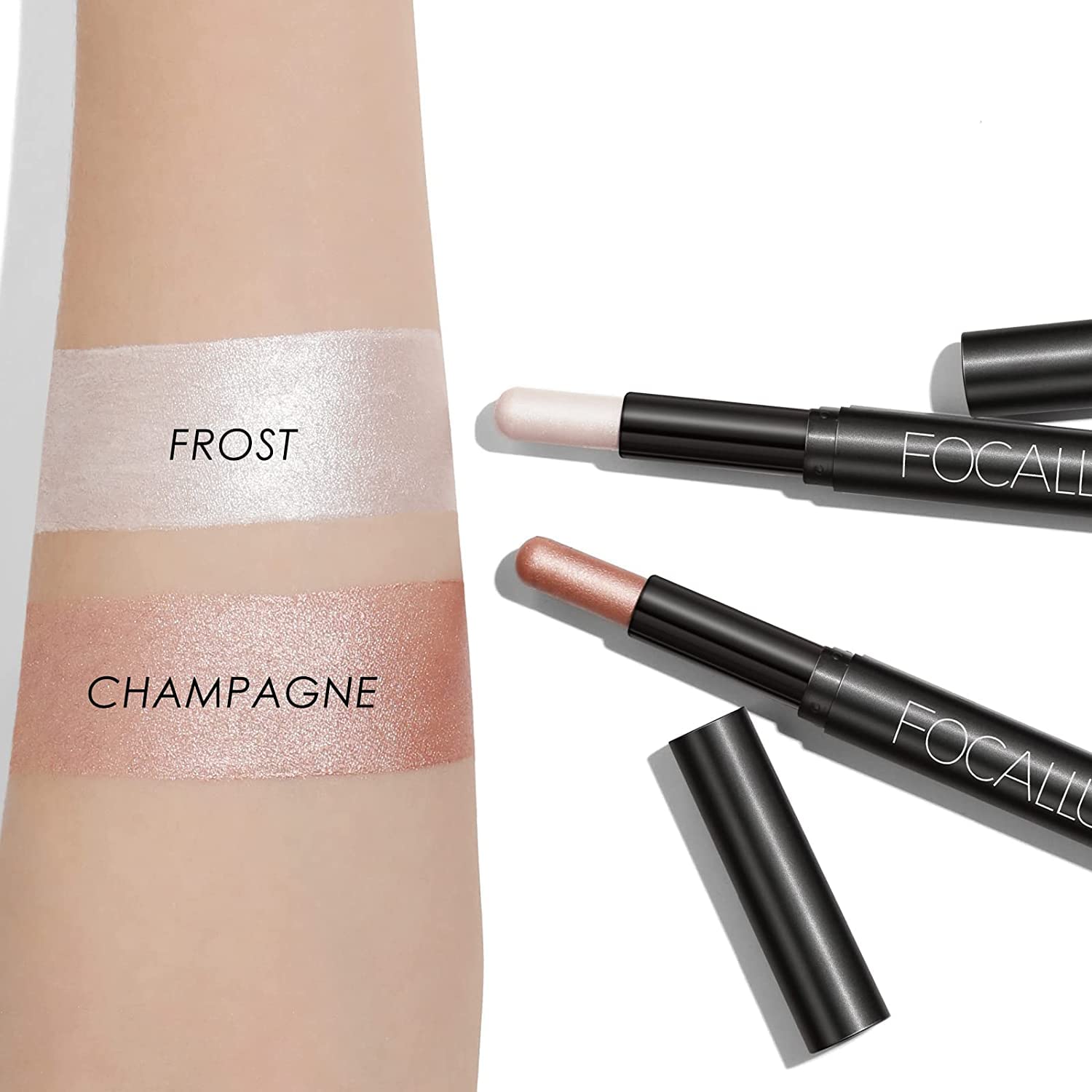 Detalle de 2-teilige Creme-Lidschatten-Stift-Set (01/02): Matt & Schimmer Langanhaltender, wasserfester Augen-Make-up Pen