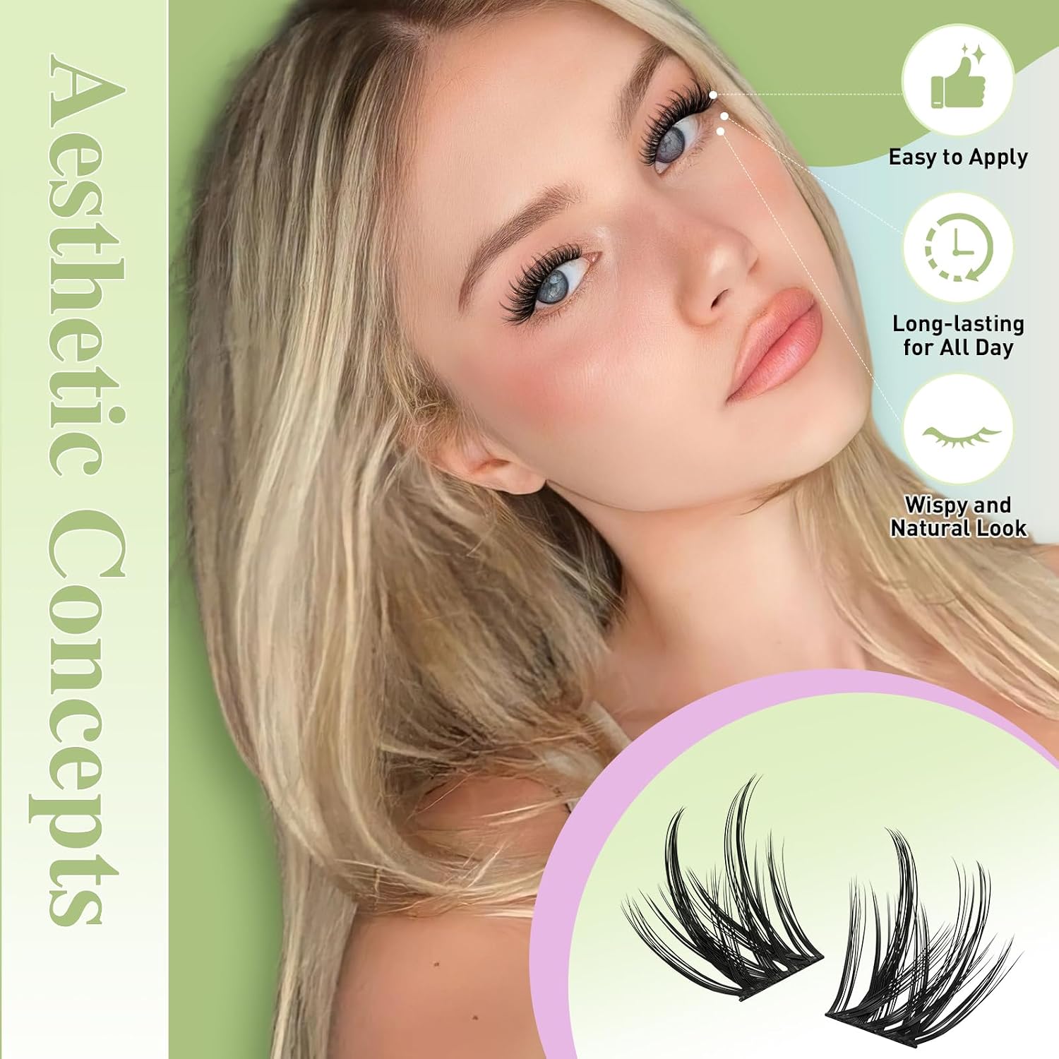 Detalle de KEYYOU Lash Cluster Kit, 144 Clusters