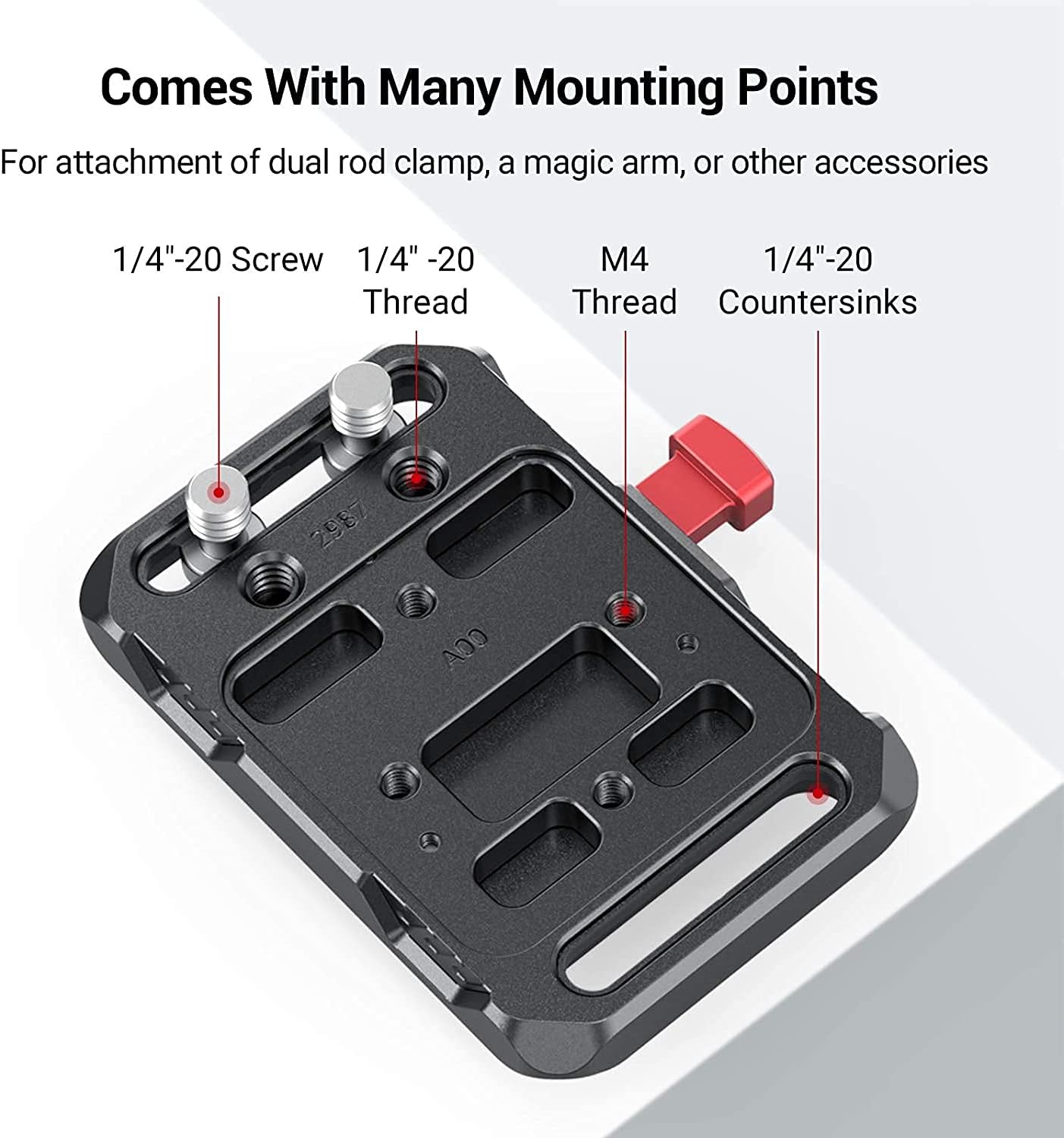 Thumbnail 3 de SmallRig Mini V Mount Battery Plate (2989) with crab-shaped clamp for camera power