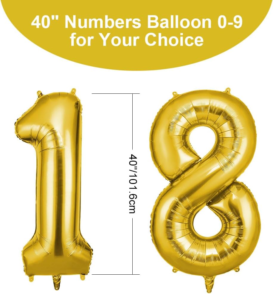 Thumbnail 1 de OFFCUP Gold Number 18 Balloon 40 inch 🎈