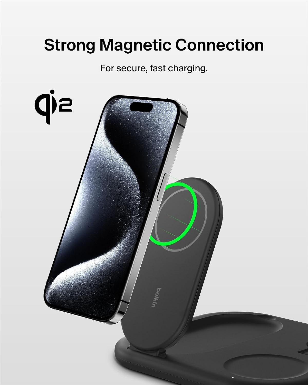 Detalle 2 de Belkin BoostCharge 3-in-1 Magnetic Foldable Charger 15W