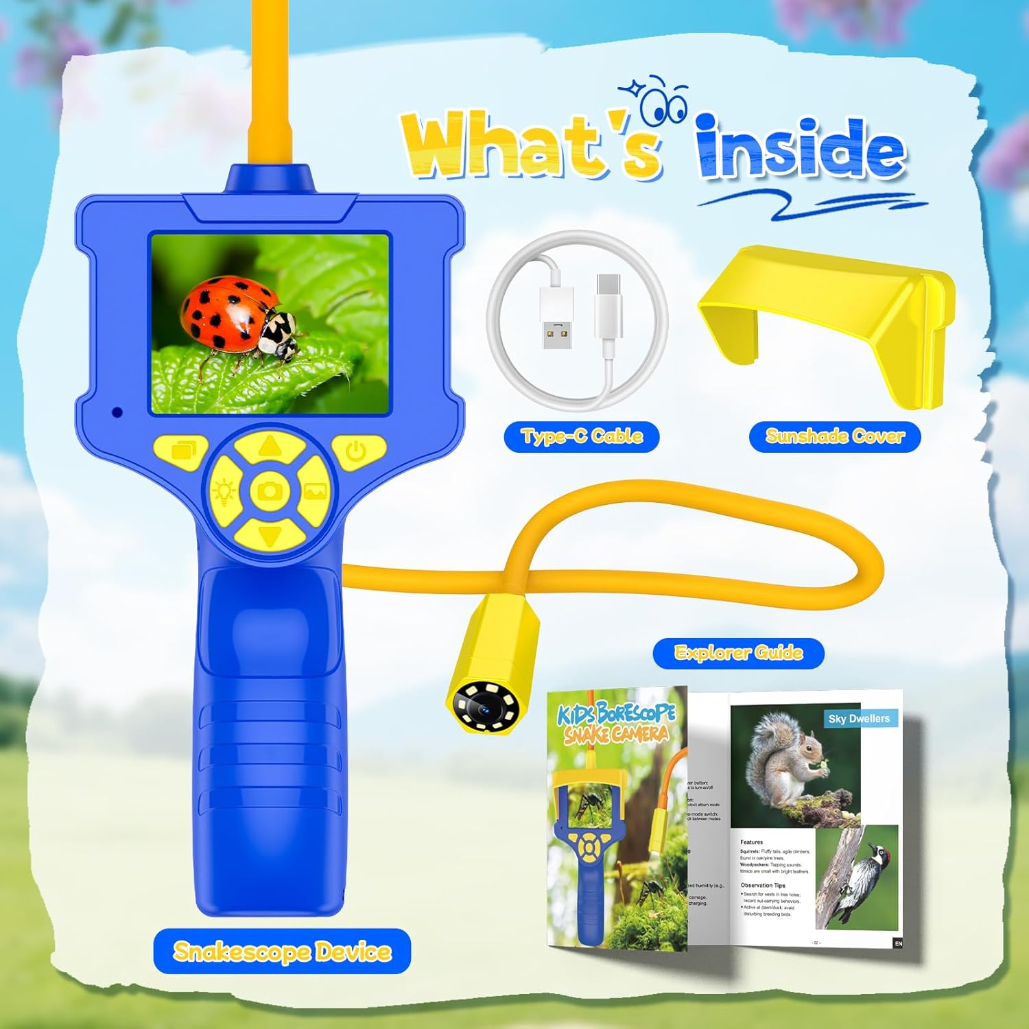 Thumbnail 2 de Outdoor Endoscope Camera for Kids: 2.4" LCD, IP67, 32GB Included – for 3–9 Year Olds