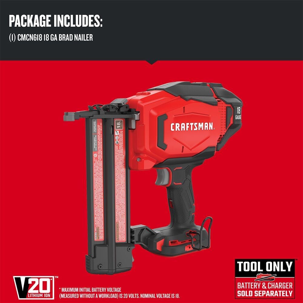 Detalle de CRAFTSMAN CMCN618B V20 Brad Nailer 18GA ๐