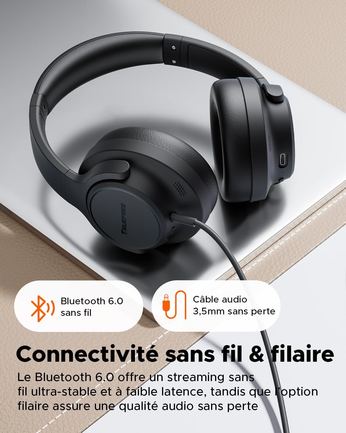 Thumbnail 6 de truefree HF-10 Casque Bluetooth ANC 45 dB