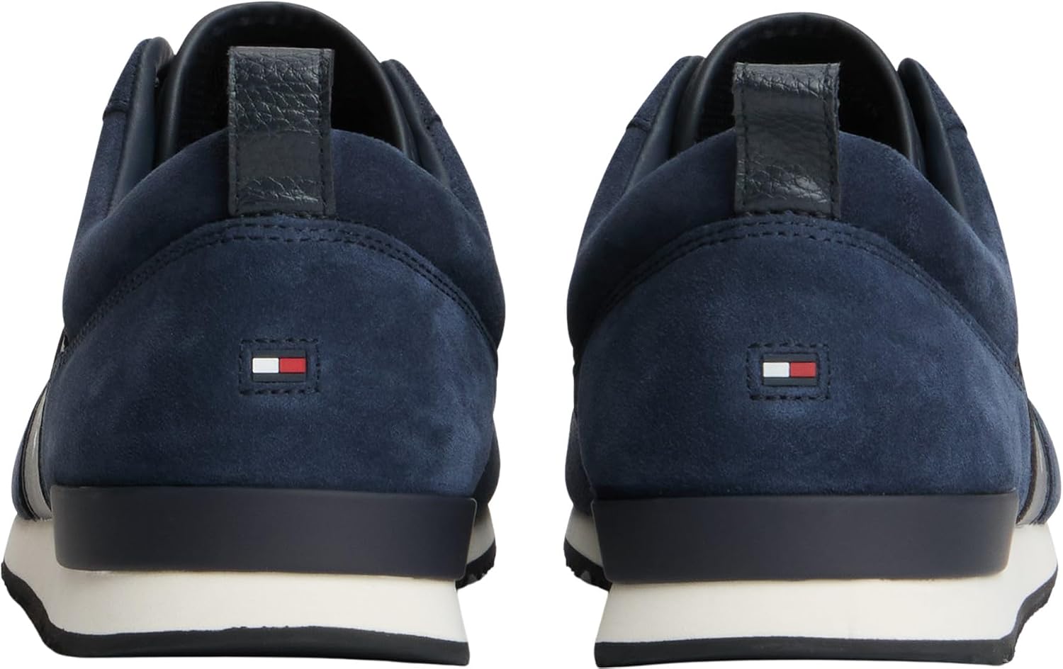 Detalle 2 de Tommy Hilfiger Herren Runner Sneaker Iconic Leather/Suede Mix – Sportschuhe zum Schnüren