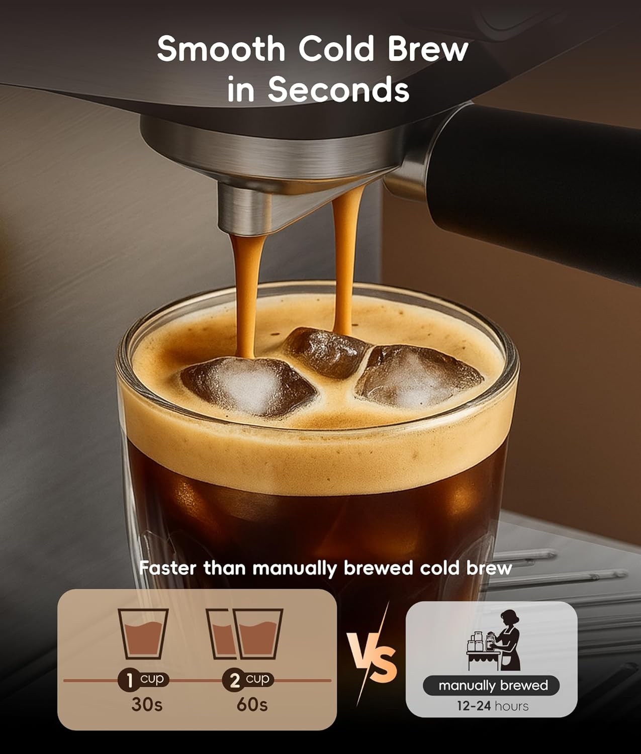 Thumbnail 4 de ecozy 4-in-1 Espresso Machine and Coffee Maker with Milk Frother and Interactive Touch Screen