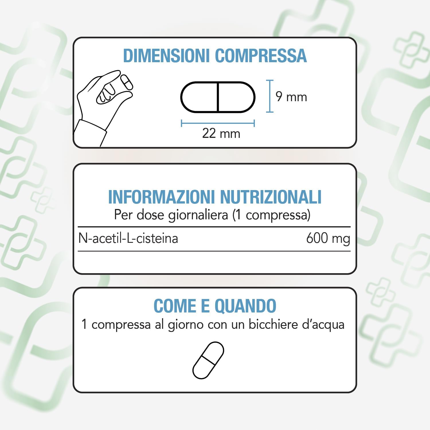 Thumbnail 4 de PiùLife NAC n‑acetilcisteina 600 mg 210 compresse 💊