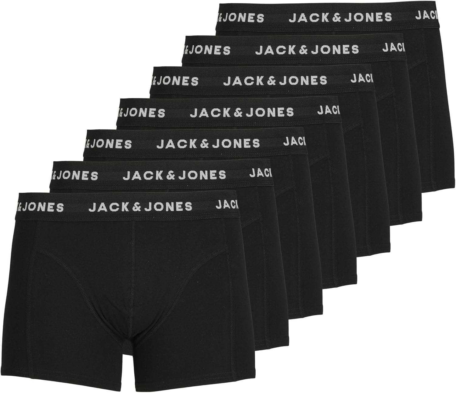 Detalle de JACK & JONES Trunks 7-Pack de algodón con elastano (Black, talla XL)