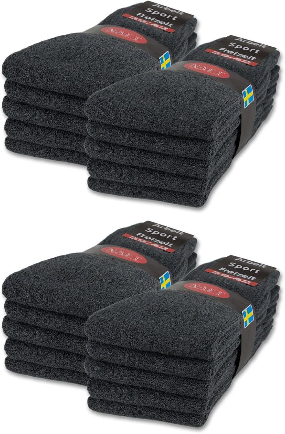 Detalle de 10 | 20 | 30 Paar Sportsocken Tennissocken Baumwolle – Damen & Herren