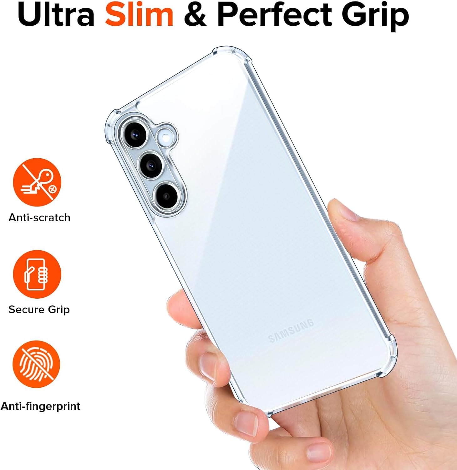 Thumbnail 6 de ivoler Funda Transparente + Cristal para Galaxy A55