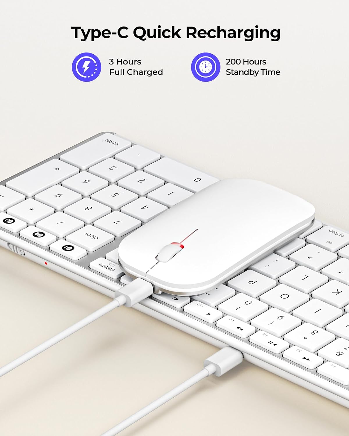 Thumbnail 2 de seenda SKM64-2 Bluetooth keyboard and mouse 200h
