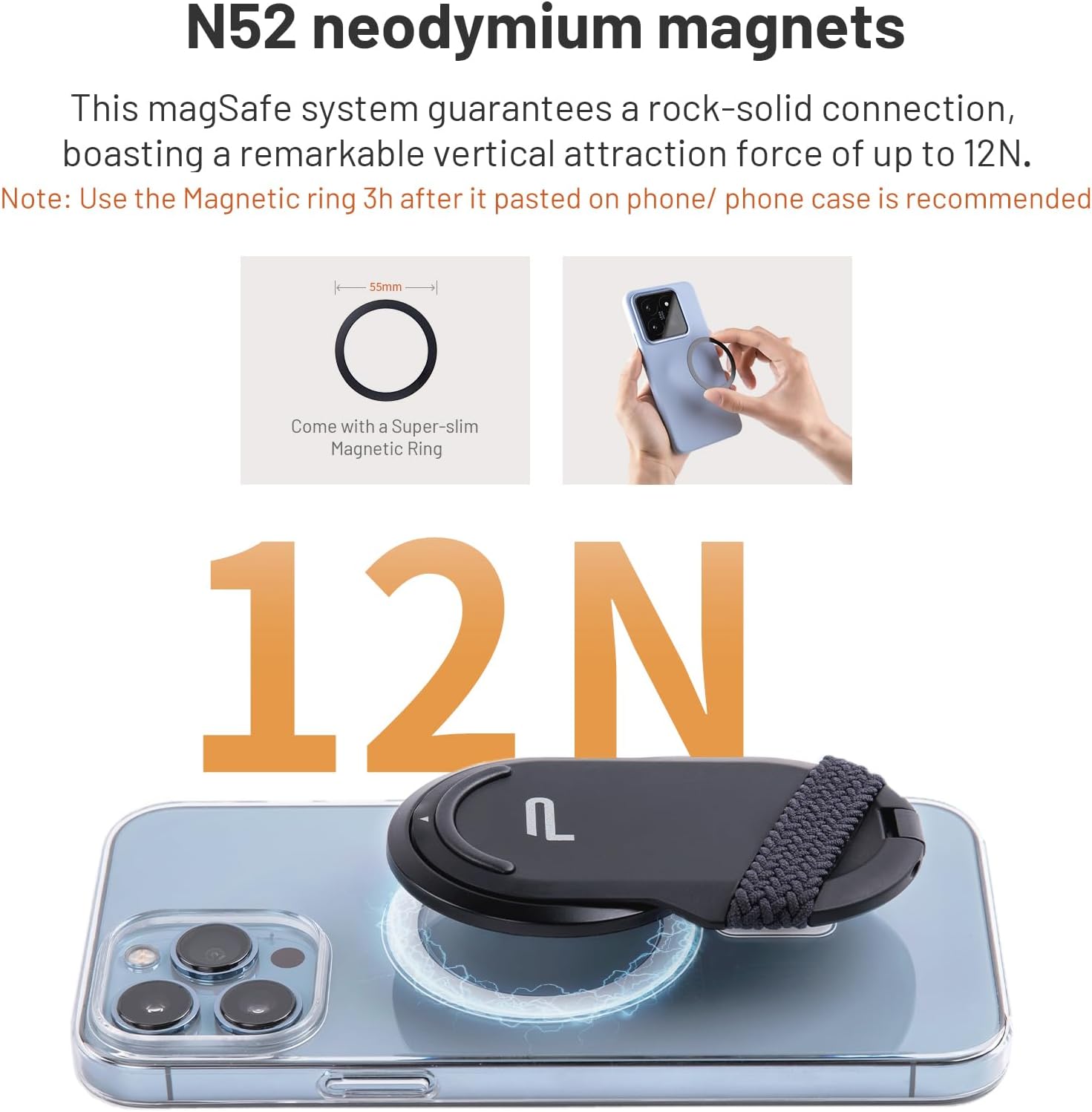 Thumbnail 2 de PGYTECH MagFlex Support magnétique pour smartphone compatible MagSafe (iPhone 15/14/13)