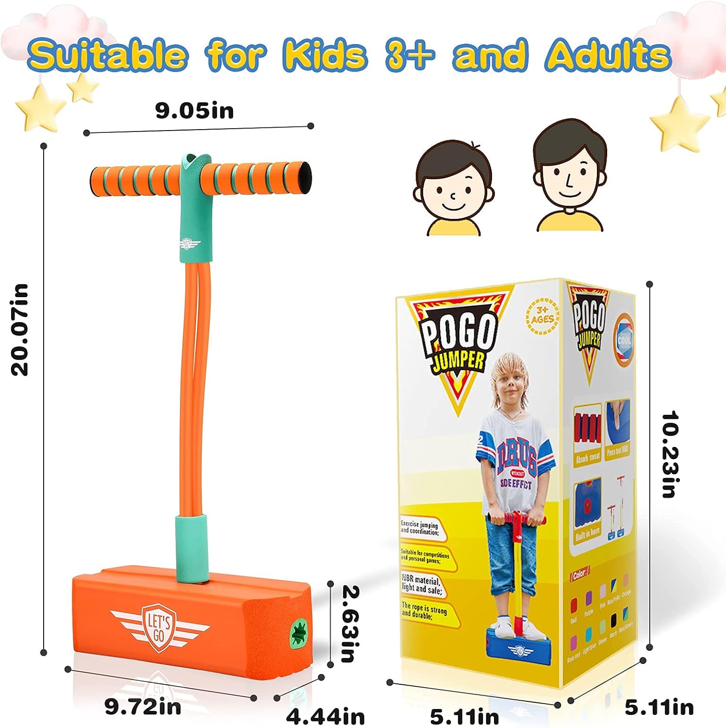 Thumbnail 4 de Foam pogo jumper for kids, 5 squeaks