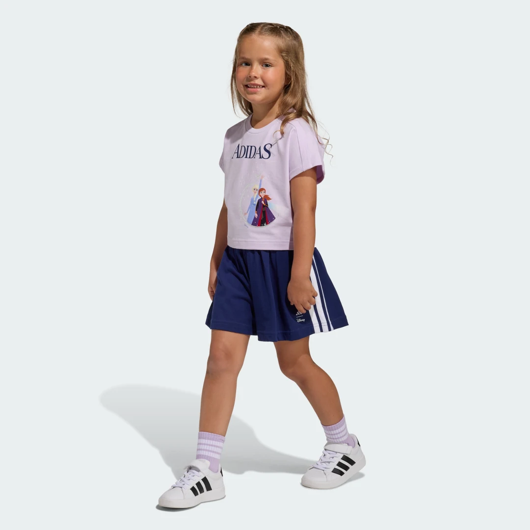 Detalle de Conjunto de Camiseta Adidas Disney Frozen – color violeta