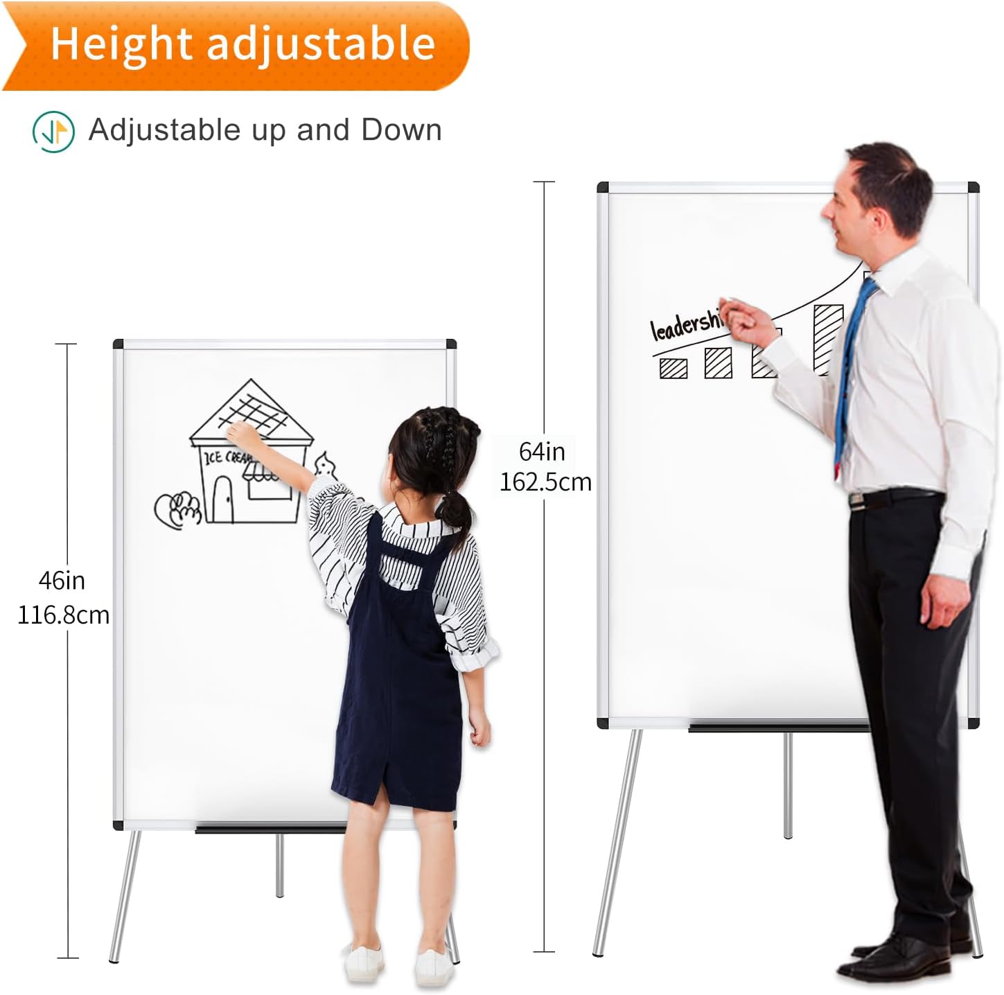 Thumbnail 1 de Viz-Pro Flipchart Easel Whiteboard