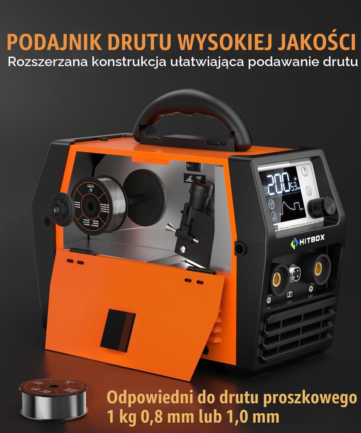 Thumbnail 6 de HITBOX HIM200 – spawarka 4-w-1 MIG bezgazowa, MMA/ARC i LIFT TIG, 230 V