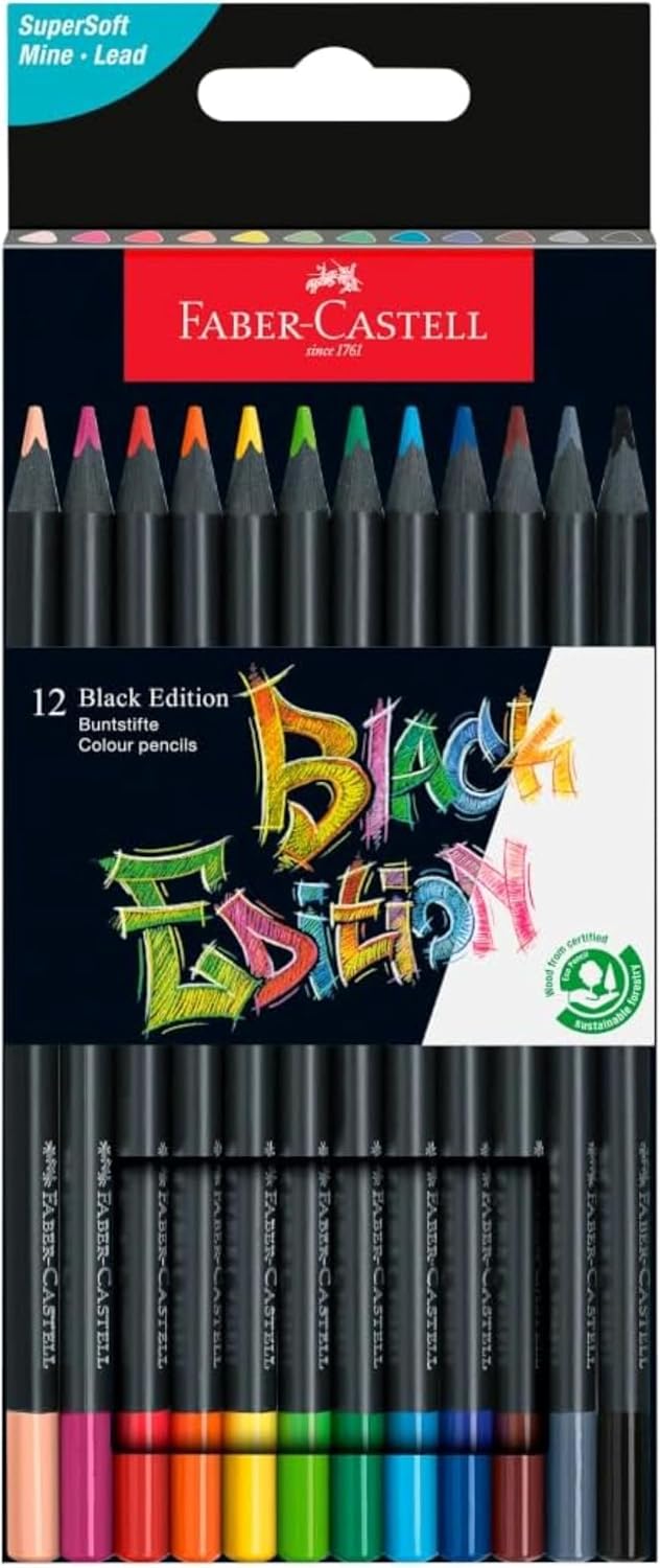 Thumbnail 5 de Faber-Castell 116411 Black Edition: Set di 100 MatiteColorate Resistenti e Ergonomiche