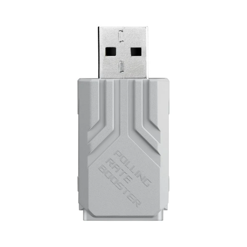 Detalle de Polling Rate Booster Asus USB blanco para ratón y teclado ROG
