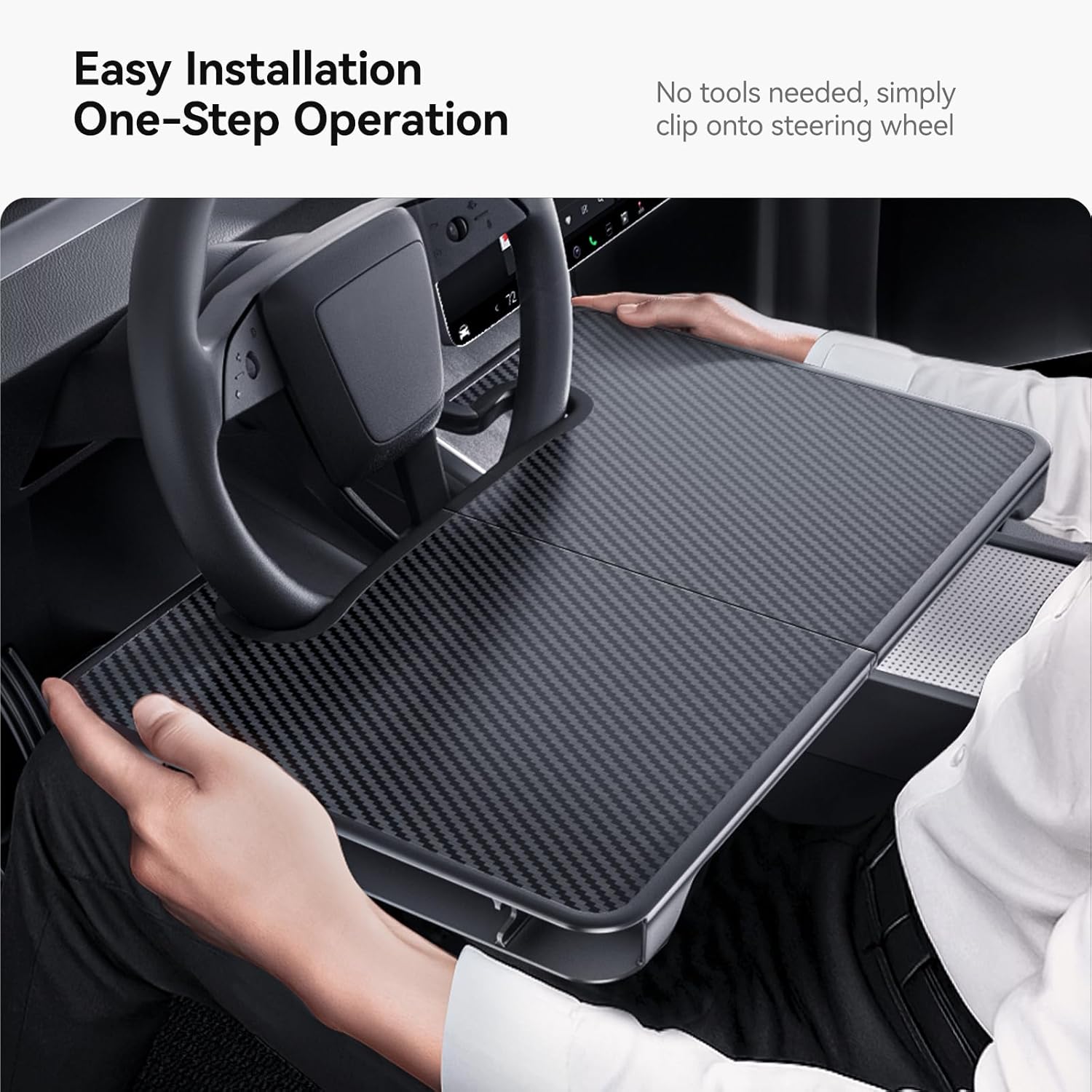 Detalle 2 de YONZEE 2-in-1 Car Steering Wheel Desk Tray — Organizer
