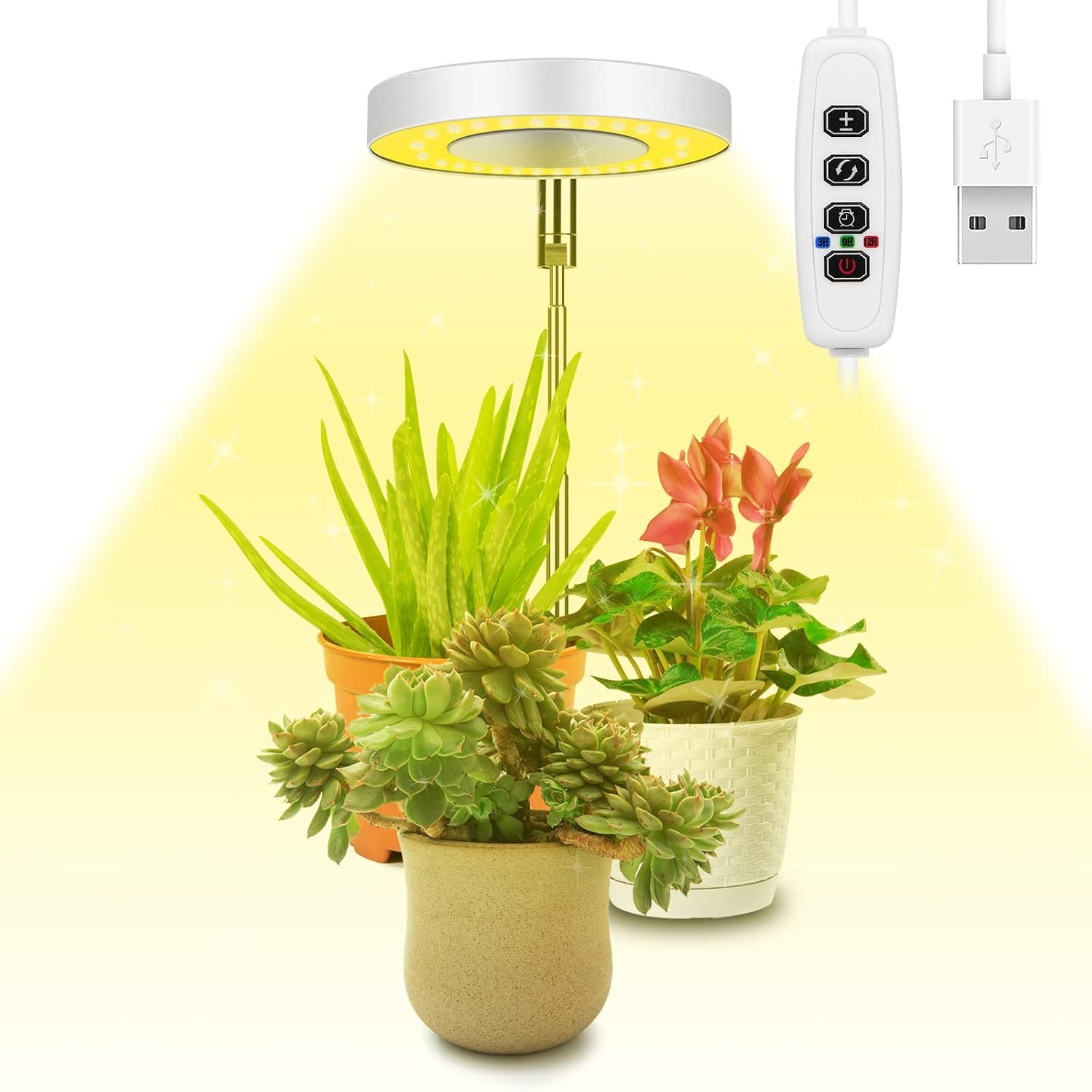 Detalle de Ainiv Grow Light 48 LEDs 9-level dimmer