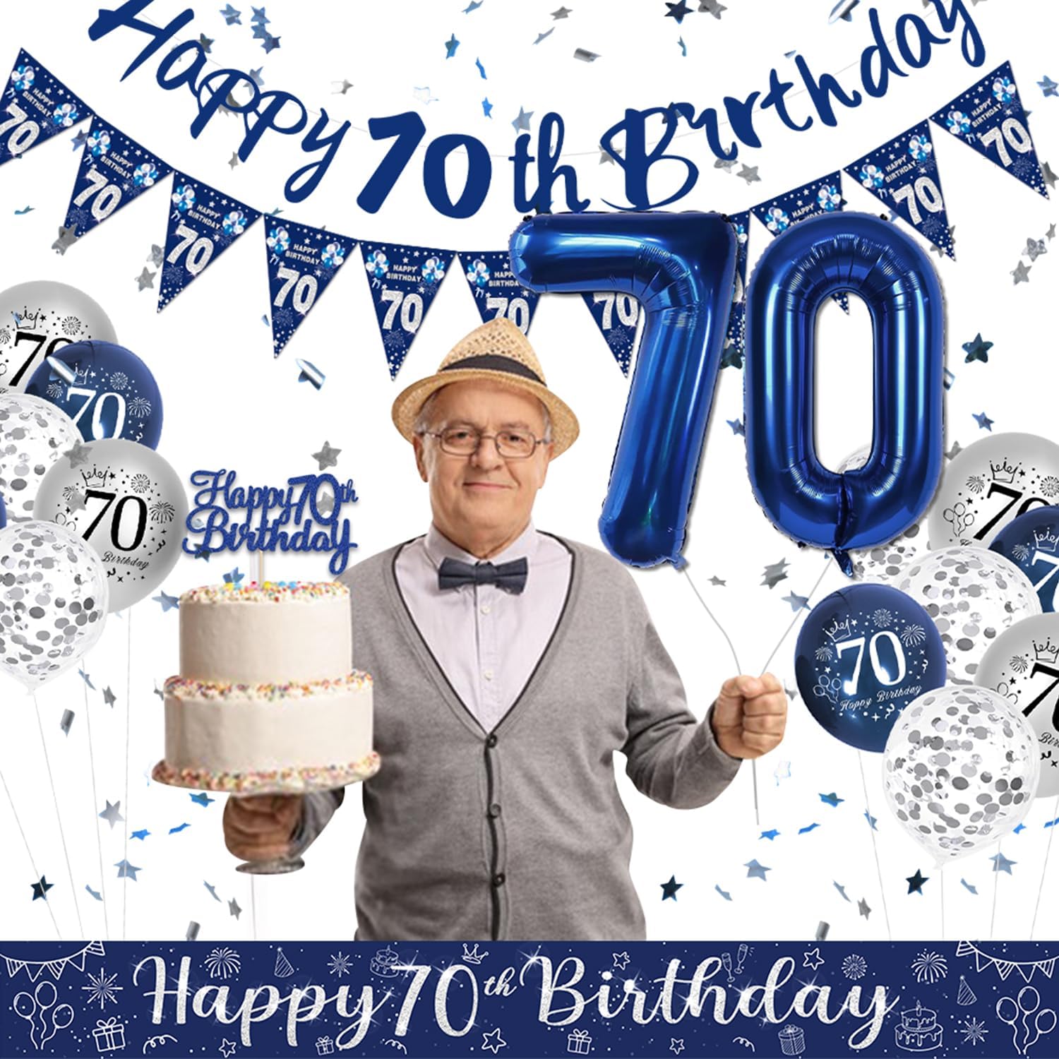 Thumbnail 5 de VICTERR 70th Birthday Decorations set 🎈