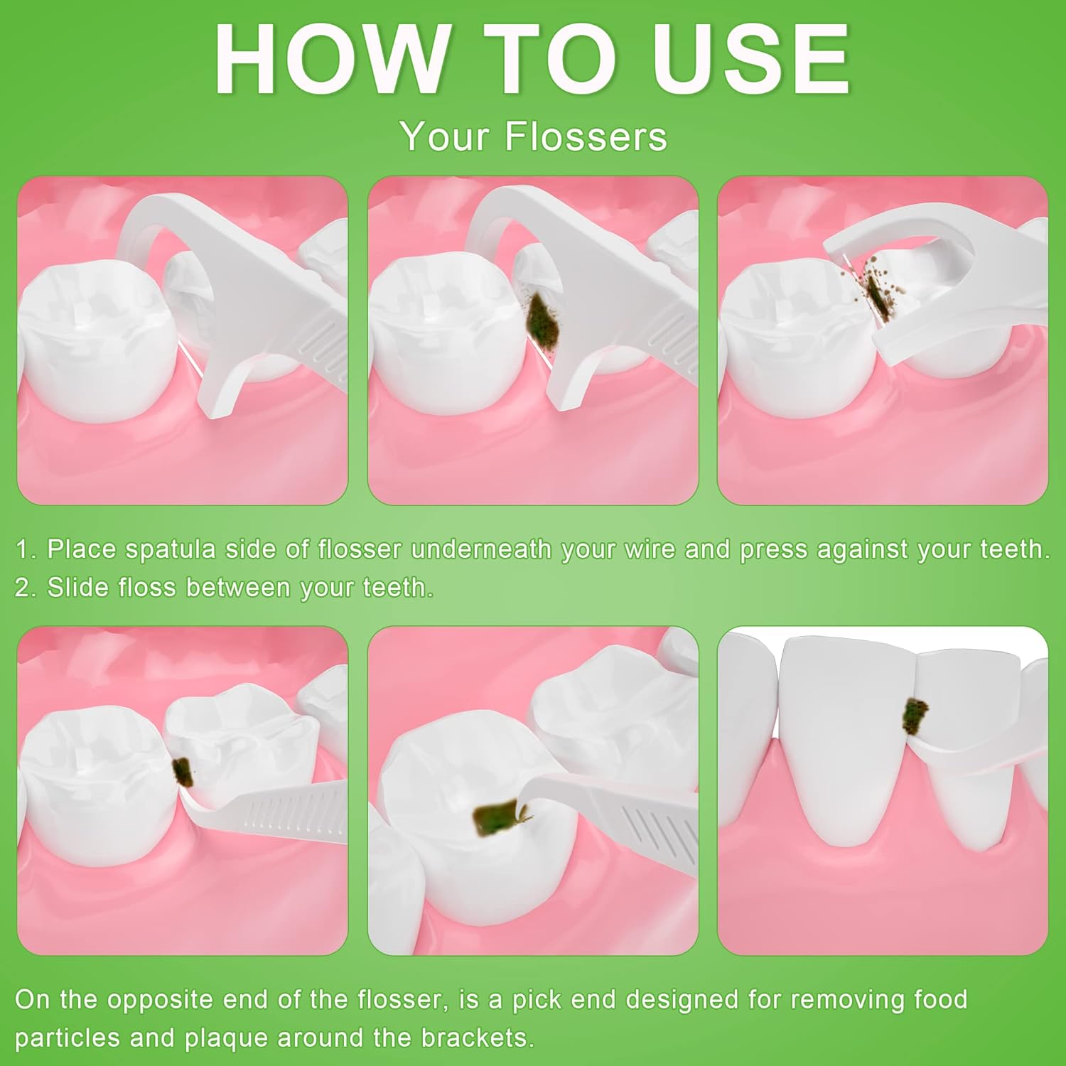 Thumbnail 5 de 200pcs Floss Sticks Dental: Triple Clean Advanced Clean Dental Floss Picks