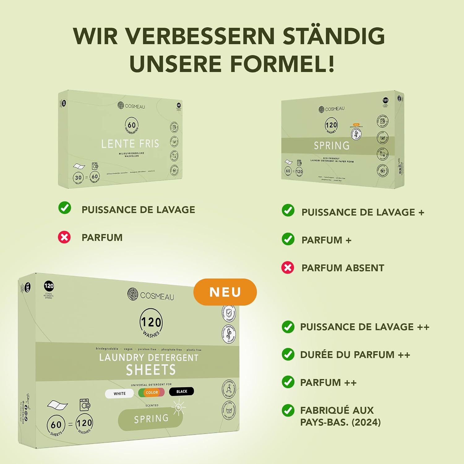 Thumbnail 4 de Cosmeau Lessive en feuilles Lavande – jusqu’à 120 cycles, pour blanc, couleurs et noirs