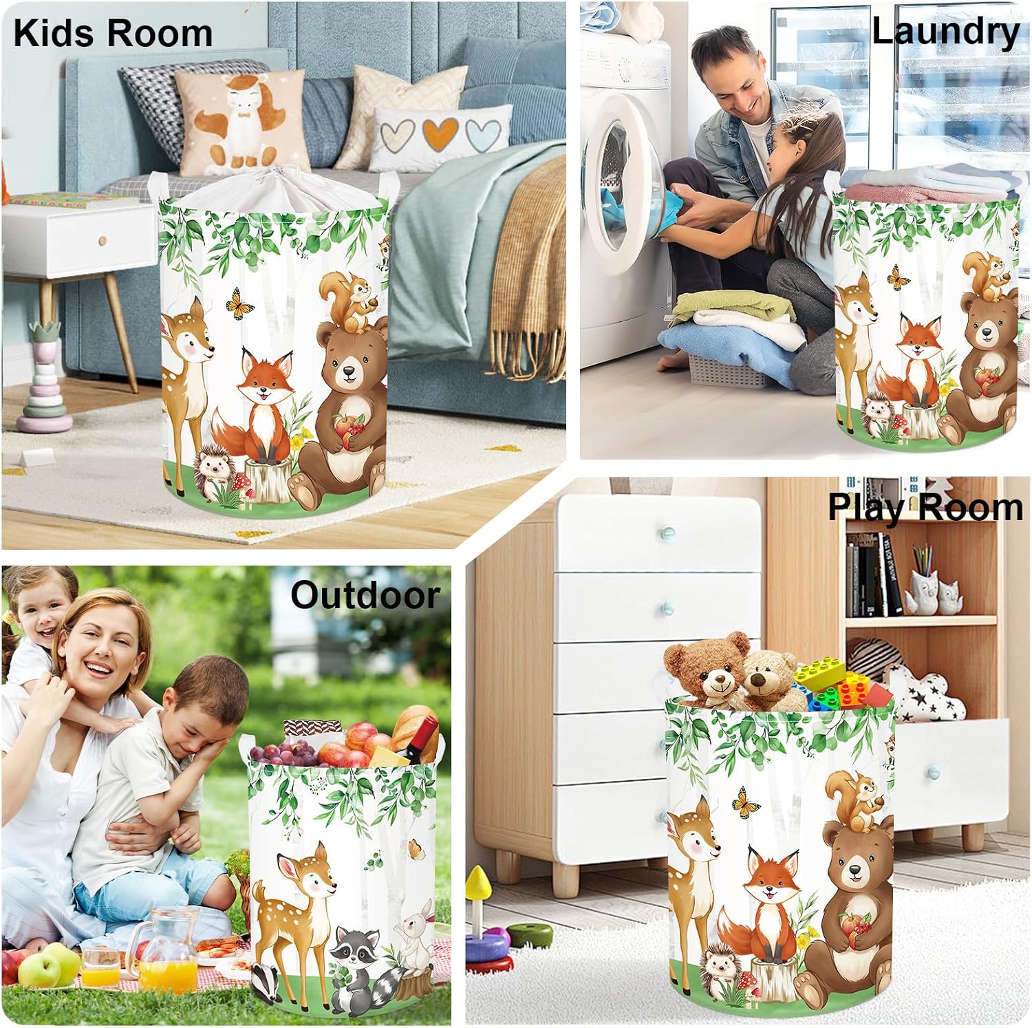 Thumbnail 6 de HUUMONSS Jungle Animals Storage Basket 63L
