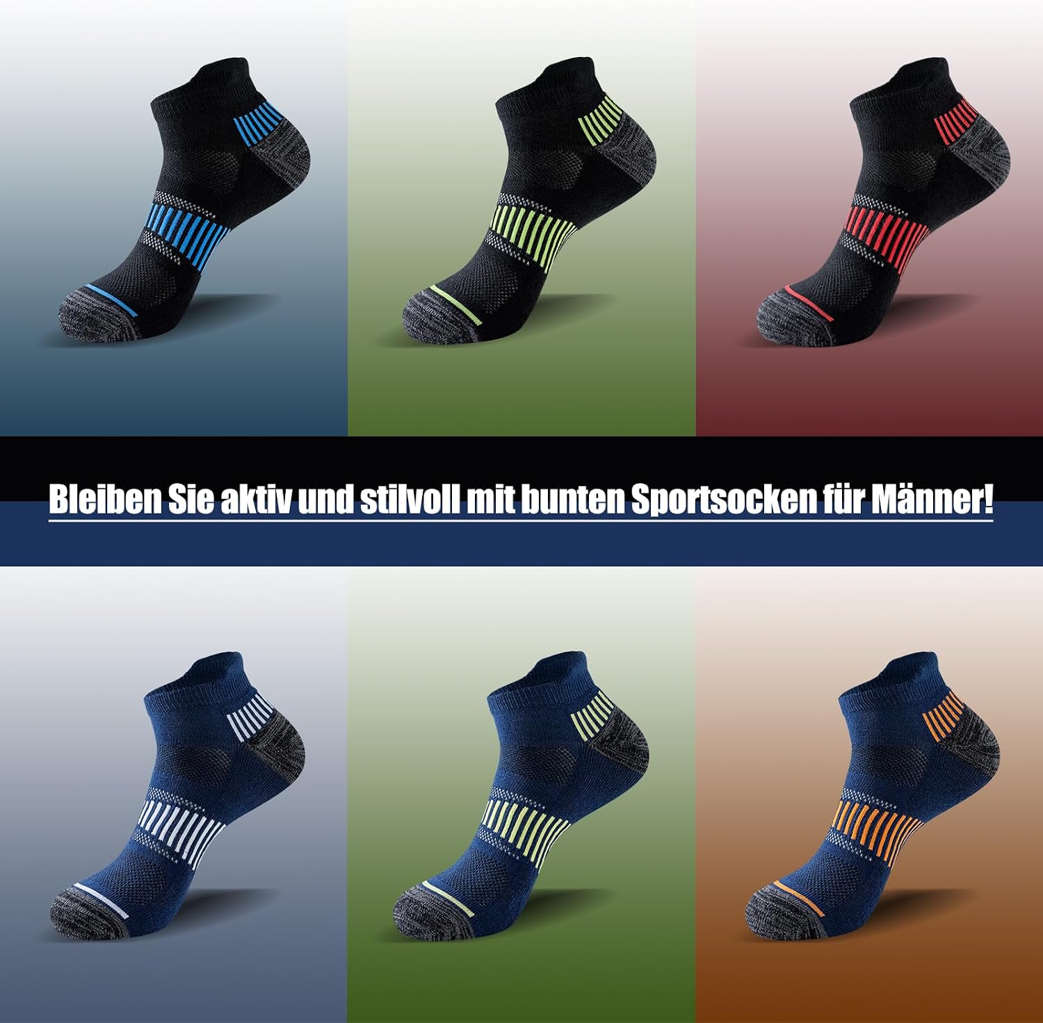 Thumbnail 6 de Niorasen Sneaker Socken Herren 6 Paar