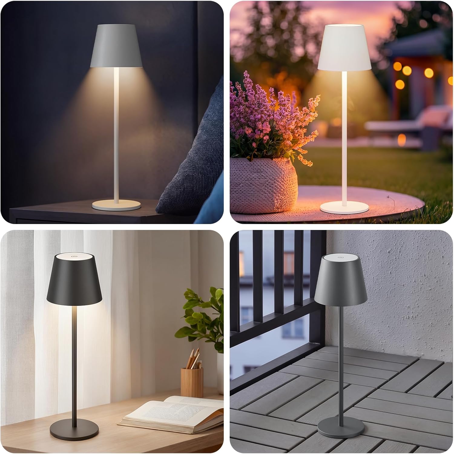 Detalle 2 de Klighten Lampe de Table LED Dimmable – Lot de 2